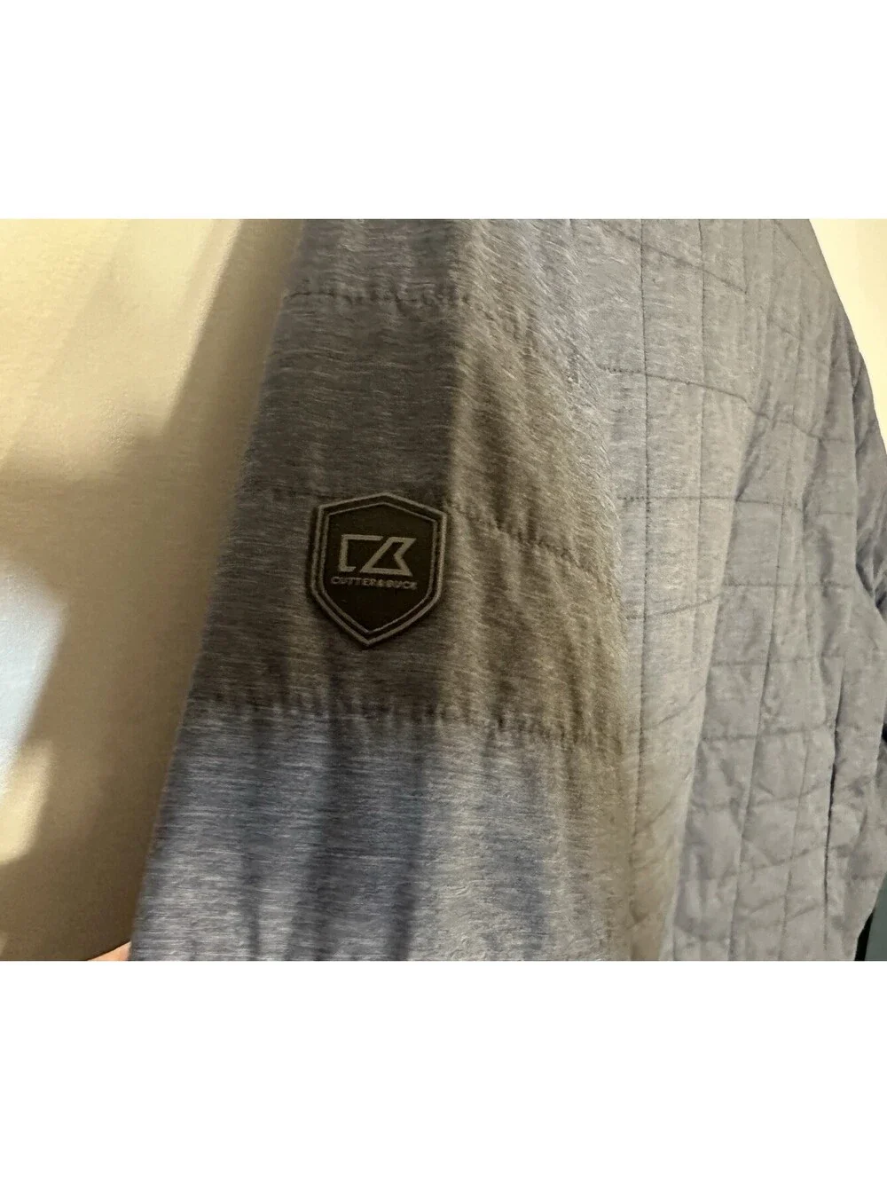 NWTS Cutter & Buck Primaloft Quarter Zip Grey Men’s Puffer Pullover Size XXL.